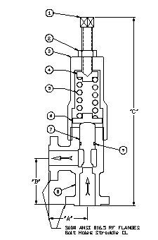 High Pressure Relief Valve ANSI RF Flanged